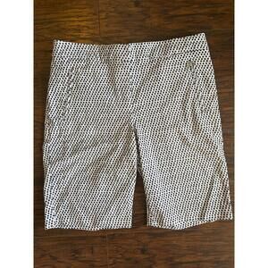 IZOD Golf Shorts Patterned Size 12 White Black